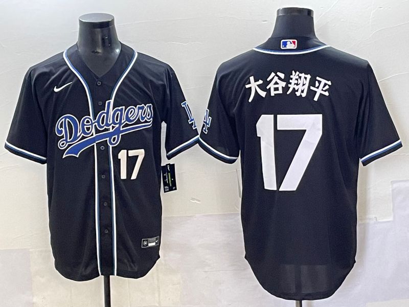 Men 2025 Los Angeles Dodgers #17 Ohtani Black Three generations Fashion Nike MLB Jersey style 7044